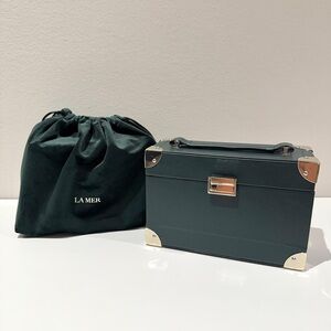 NEW La Mer Luxury Vanity Trunk Case Cosmetic Jewelry Storage Box w/ Dust Bag